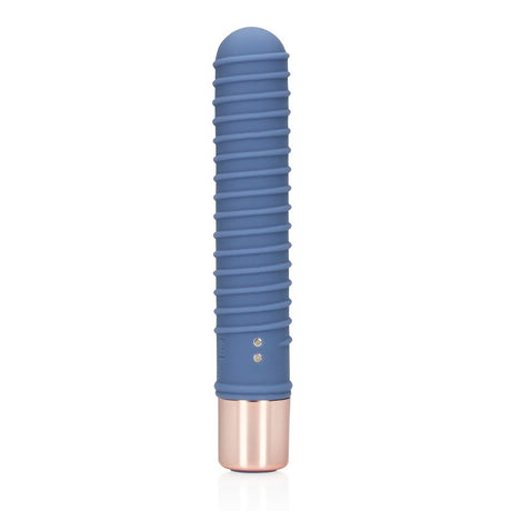Mini-Vibrator gerippt Blau