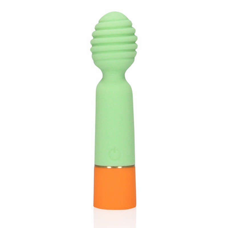 Mini-Vibrator gerippt mit USB-Ladekabel Orange