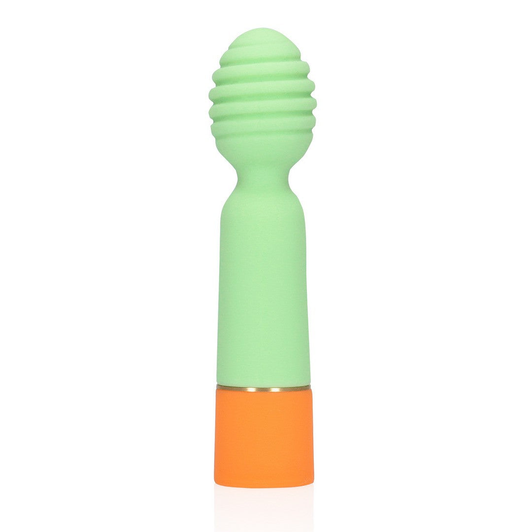 Mini-Vibrator gerippt mit USB-Ladekabel Orange