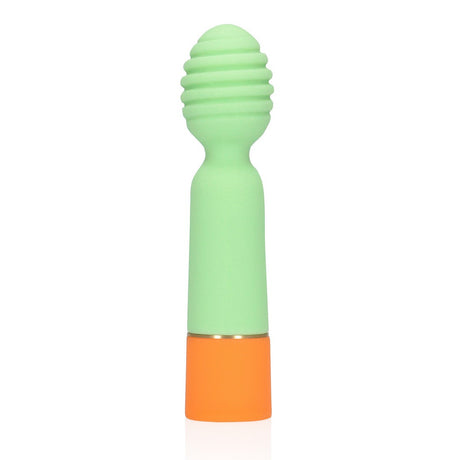Mini-Vibrator gerippt mit USB-Ladekabel Orange