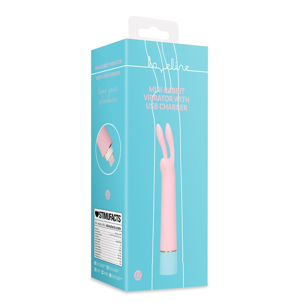 Rabbit-Vibrator Mini mit USB-Ladekabel Rosa