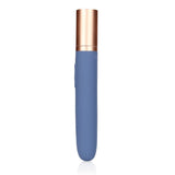 Reise-Vibrator mit Gleitgel-Fach und Pumpe Blau