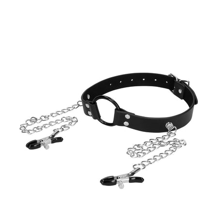 Knebel mit O-Ring und Nippelklemmen Schwarz