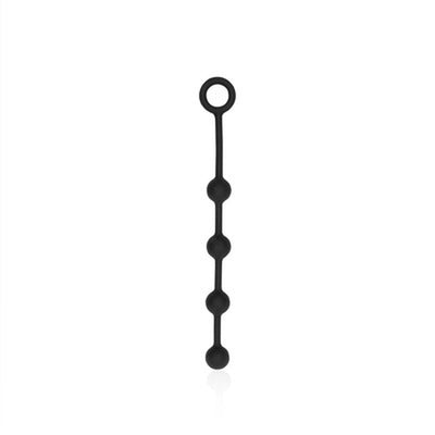 Anal Beads Ouch Silicone Small Black 34 x 2.7 cm