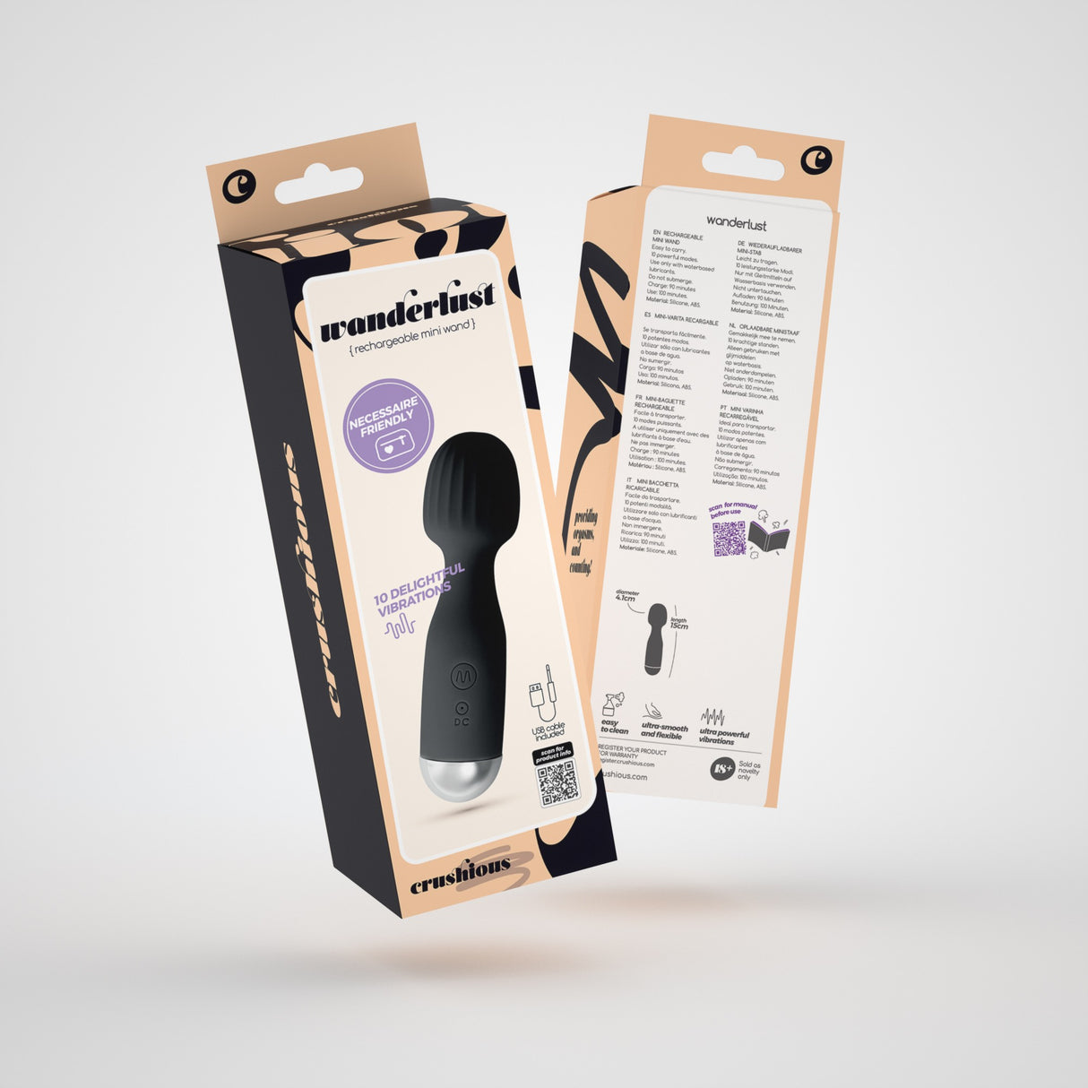 Massagestab Wanderlust Mini Schwarz