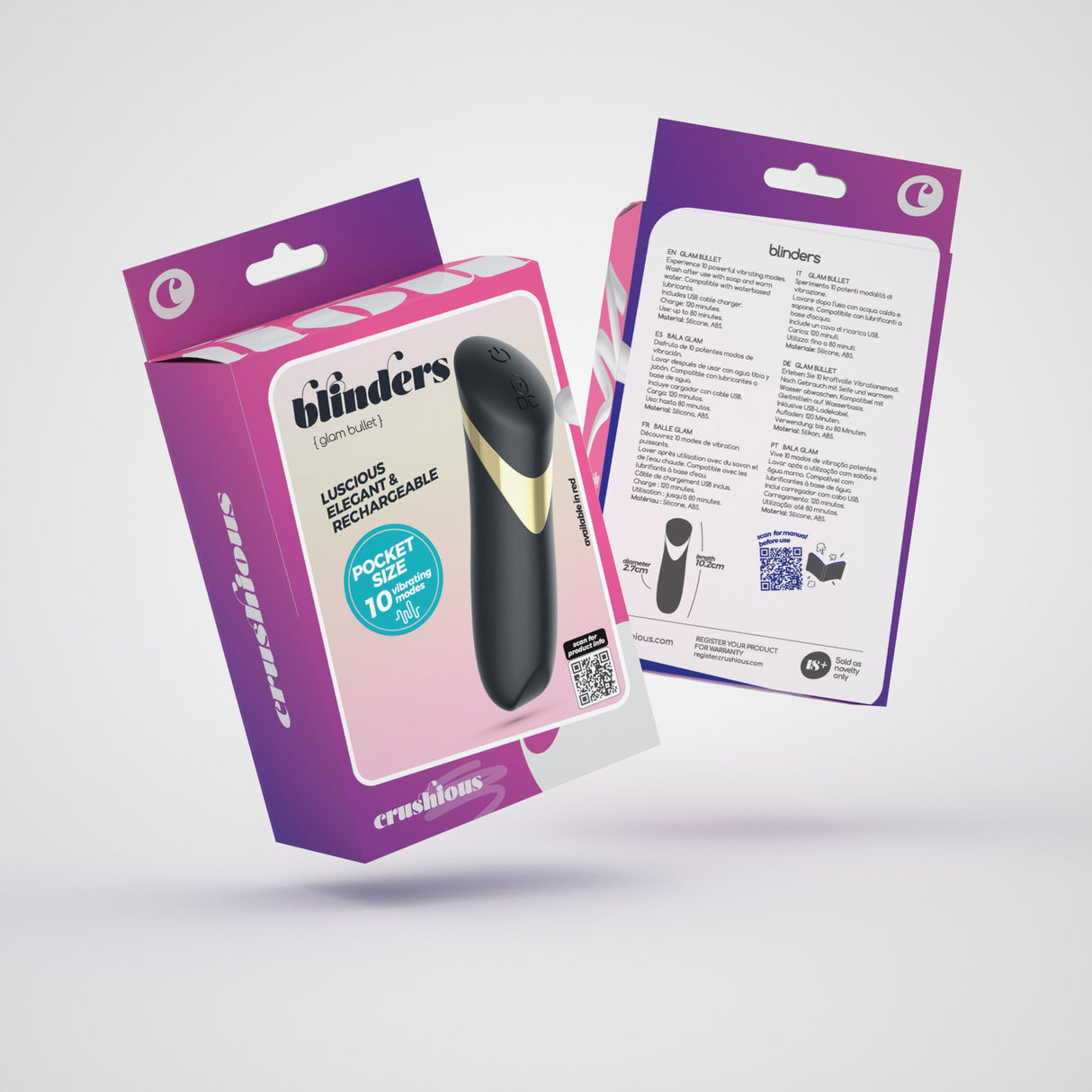 Vibro-Ei Blinders mit Akku Schwarz