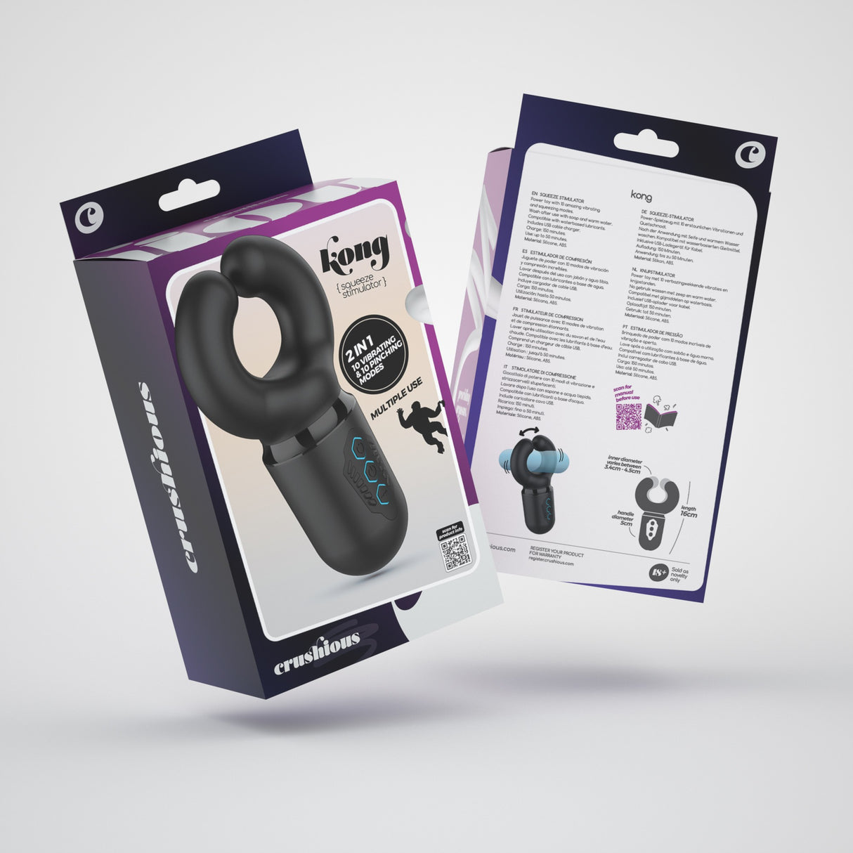 Masturbator Kong mit Druckstimulation Schwarz