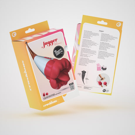 Auflegevibrator Jagger mit Doppelstimulation Weiß