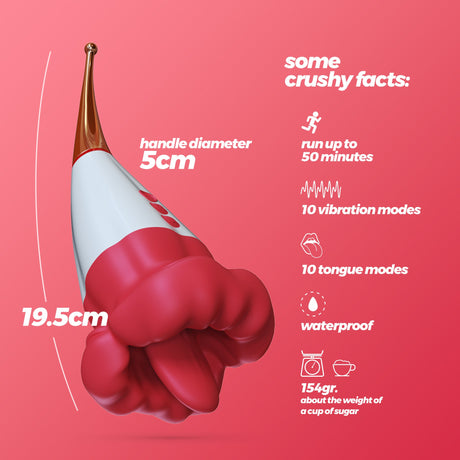 Auflegevibrator Jagger mit Doppelstimulation Weiß