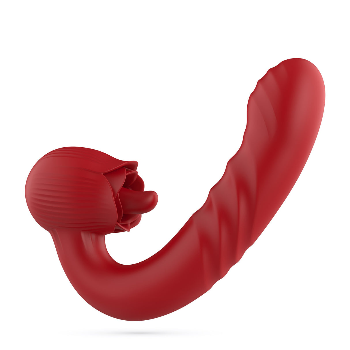 Rosen-Vibrator Osiria mit Stoßfunktion Rot