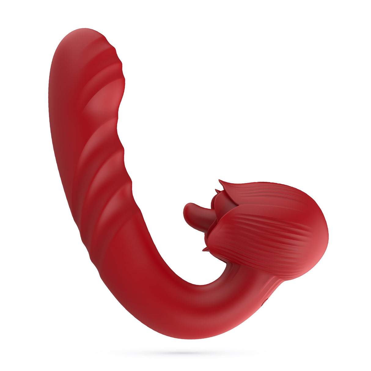 Rosen-Vibrator Osiria mit Stoßfunktion Rot