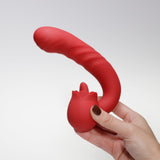 Rosen-Vibrator Osiria mit Stoßfunktion Rot