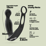 Prostata-Vibrator Flamma mit Fernbedienung Schwarz