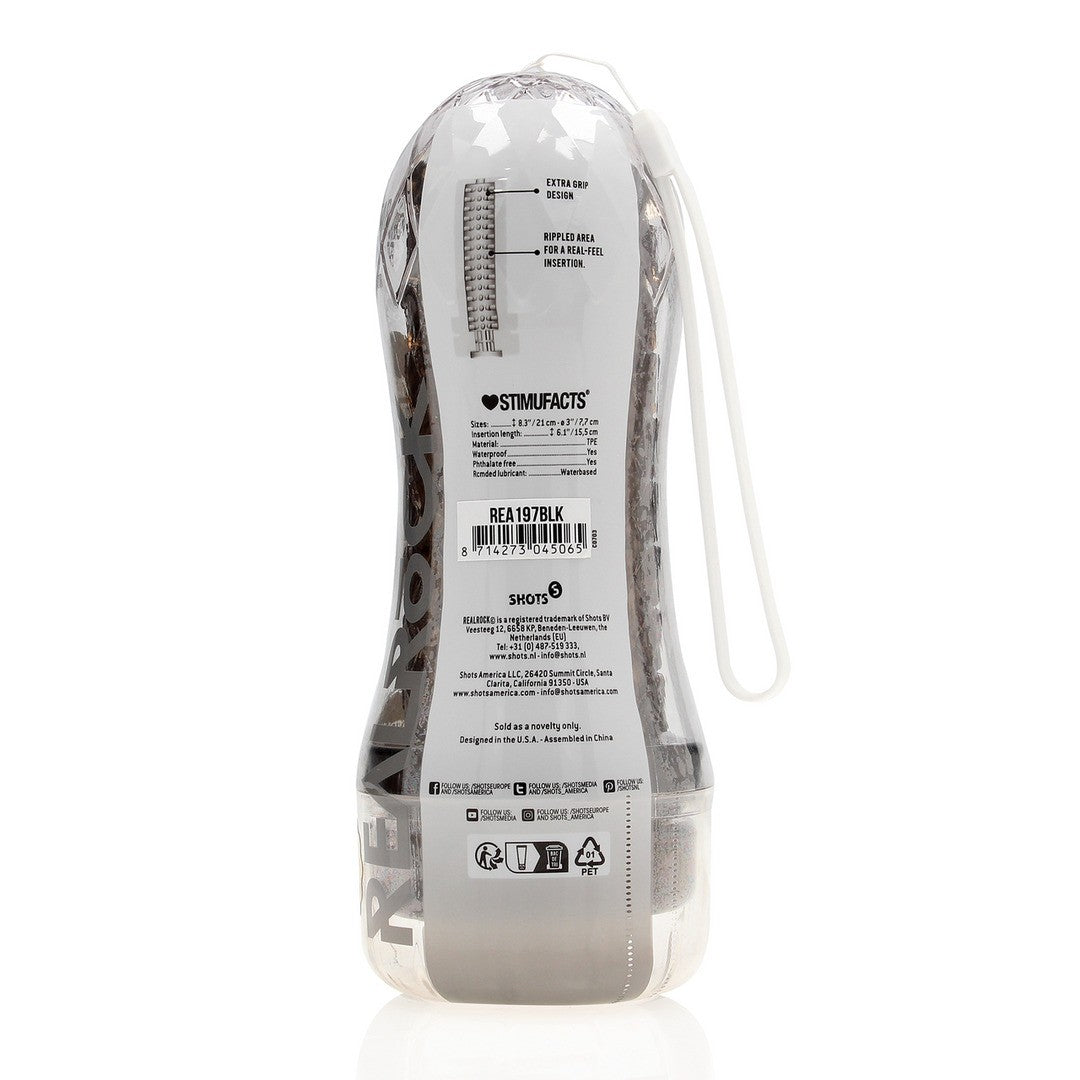 Masturbator Easy Rider strukturiert Schwarz 15,5 x Ø 7,7 cm