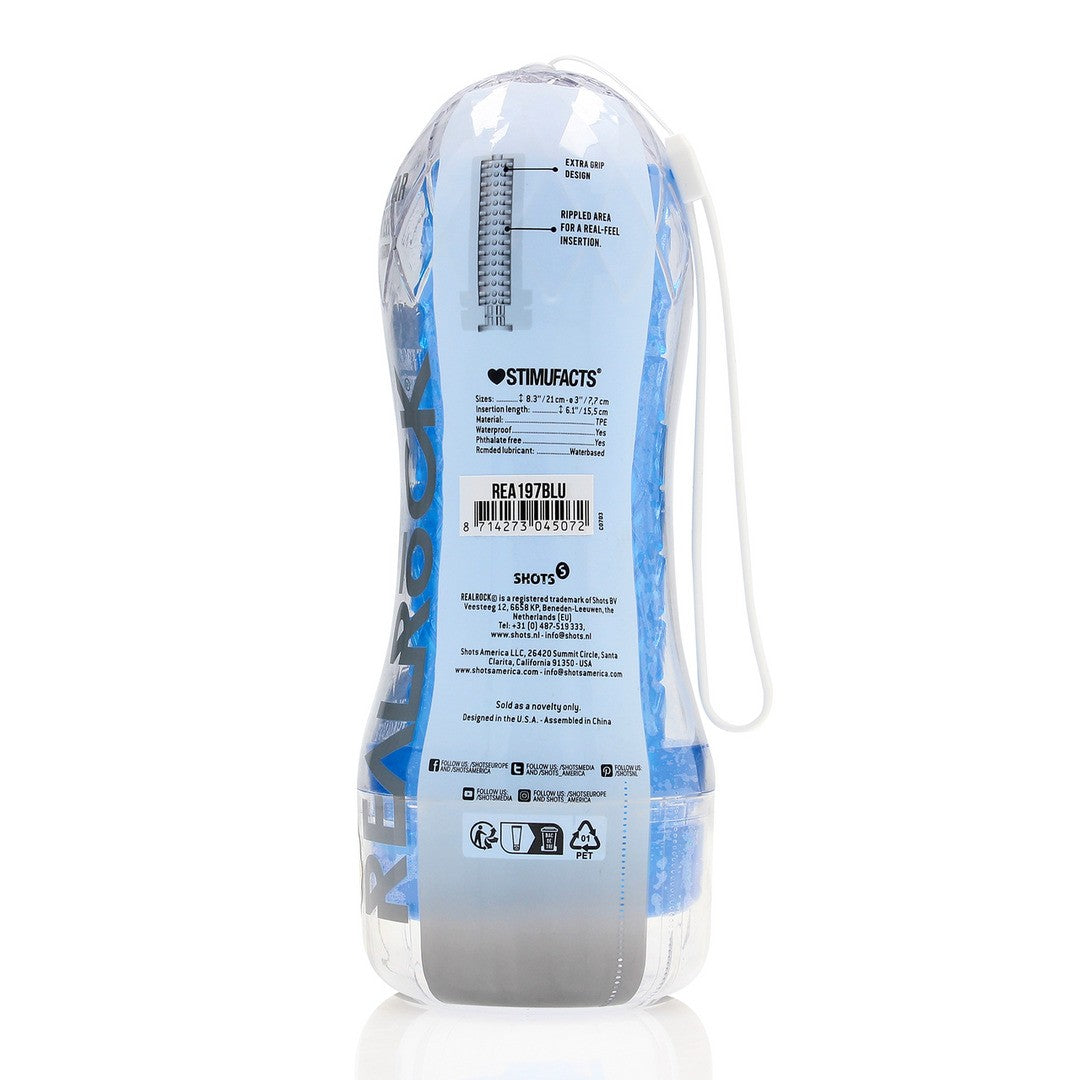 Masturbator Easy Rider strukturiert Blau 15,5 x Ø 7,7 cm