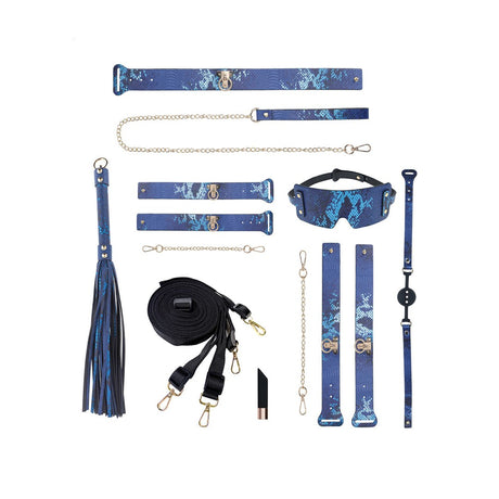Bondage-Set Florence mit Tasche Blau – Ansicht 2