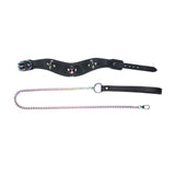 Halsband Venice mit Leine Schwarz