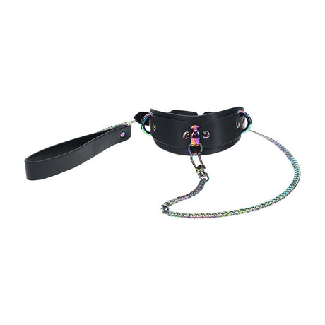 Halsband Venice mit Leine Schwarz