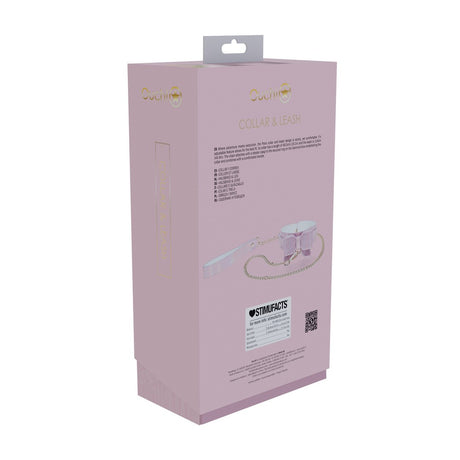 Halsband Paris mit Leine Rosa