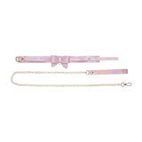 Halsband Paris mit Leine Rosa