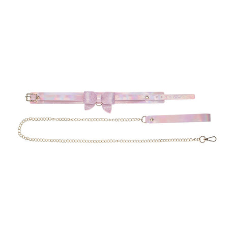 Halsband Paris mit Leine Rosa
