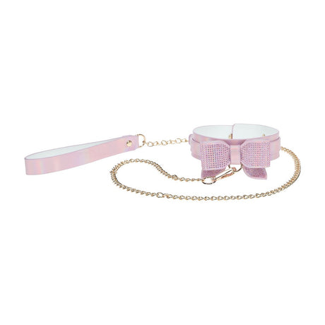 Halsband Paris mit Leine Rosa