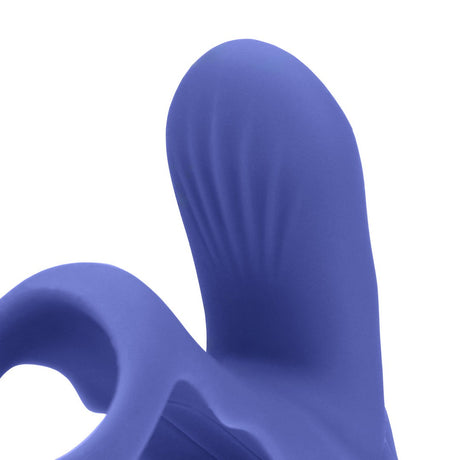 Penisring mit Vibration und Klitoris-Stimulator Blau