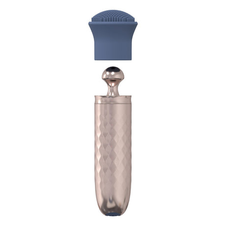 Vibrator The Thrill mit 10 Geschwindigkeiten und Wechselaufsätzen Blau