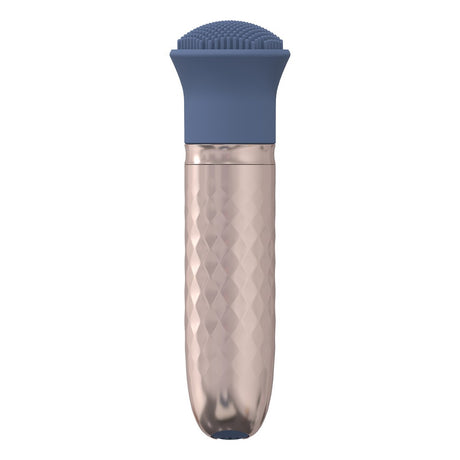 Vibrator The Thrill mit 10 Geschwindigkeiten und Wechselaufsätzen Blau
