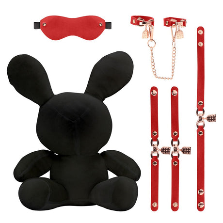 Rabbit Bondage Velvet groß Schwarz
