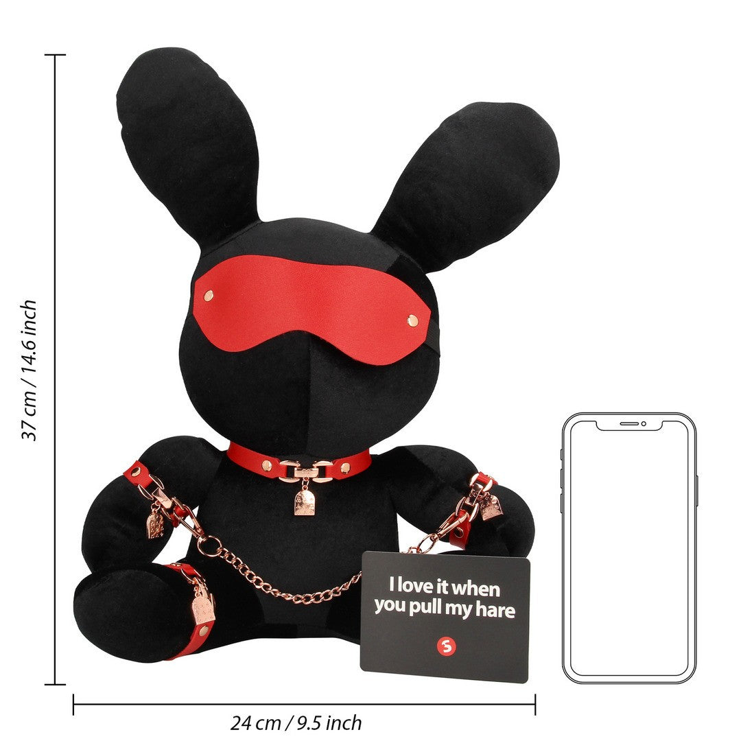 Rabbit Bondage Velvet groß Schwarz