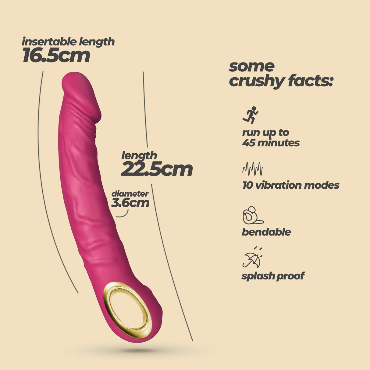 Vibrator Magnus Bend flexibel Gold