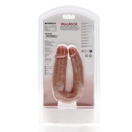 Doppeldildo U-Form Hellbraun 12,7 cm