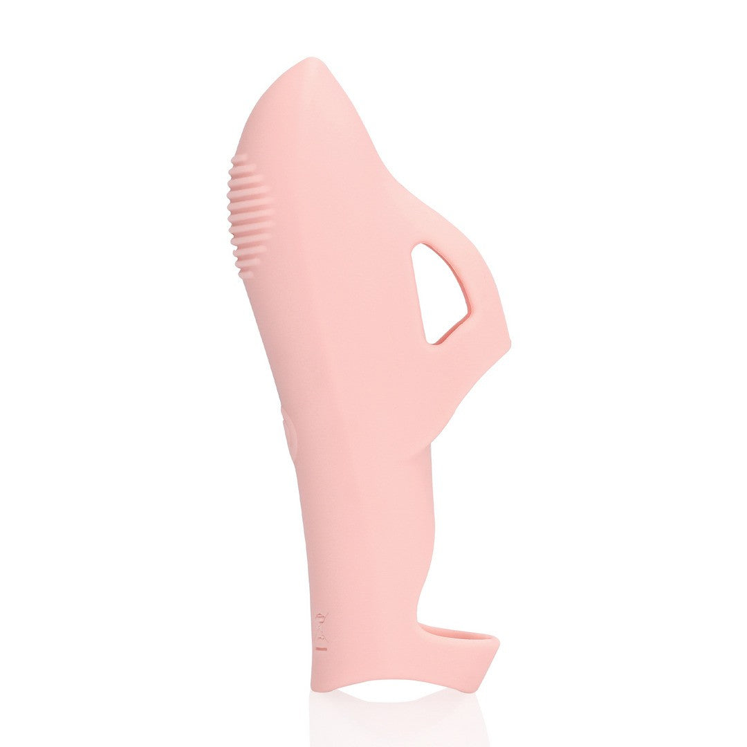 Fingervibrator aus Silikon Rosa
