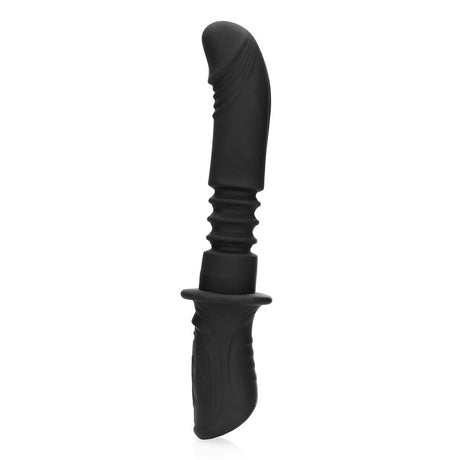 Sexmaschine für die Hand mit Vibration und Stoßfunktion Schwarz – Ansicht 5