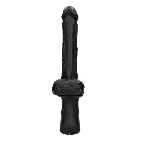 Sexmaschine für die Hand aus Flüssigsilikon mit Vibration und Stoßfunktion Schwarz – Ansicht 6