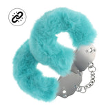 Plüsch-Handschellen robust Blau
