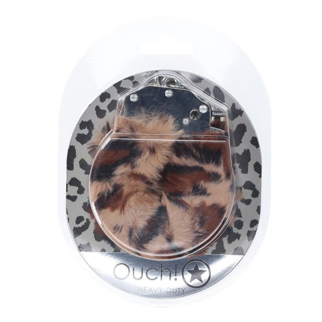 Plüsch-Handschellen robust Leopard