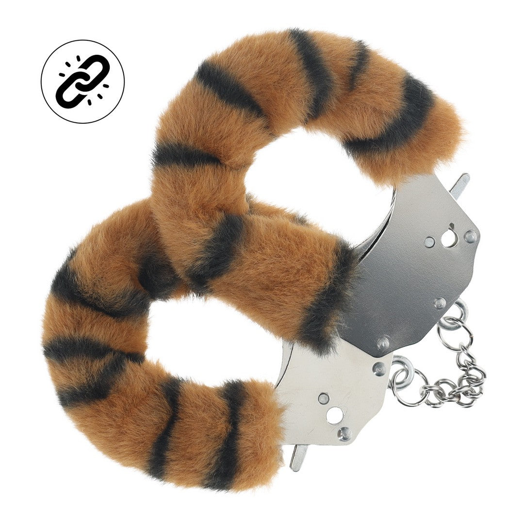 Plüsch-Handschellen robust Tiger