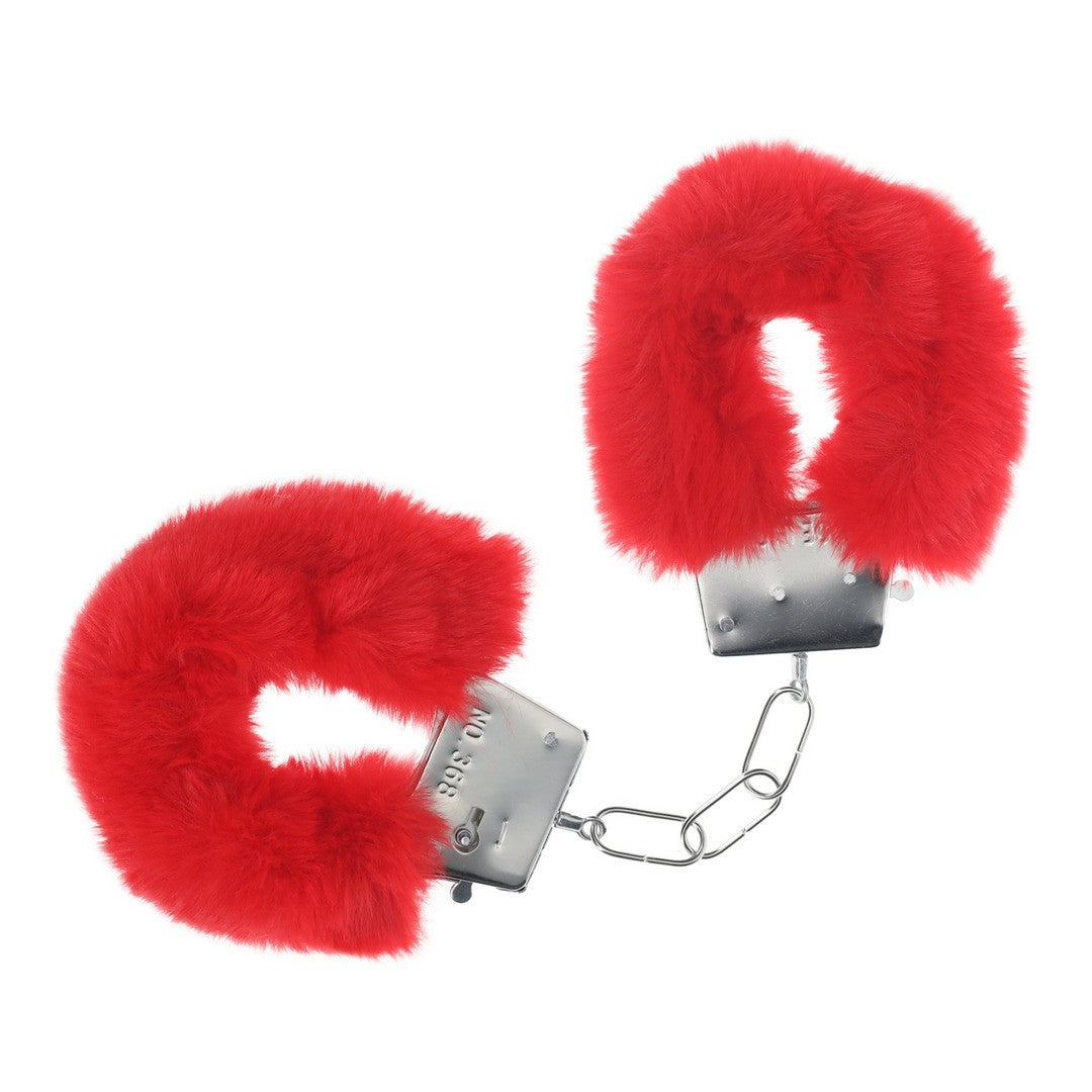 Plüsch-Handschellen Rot Modell 3