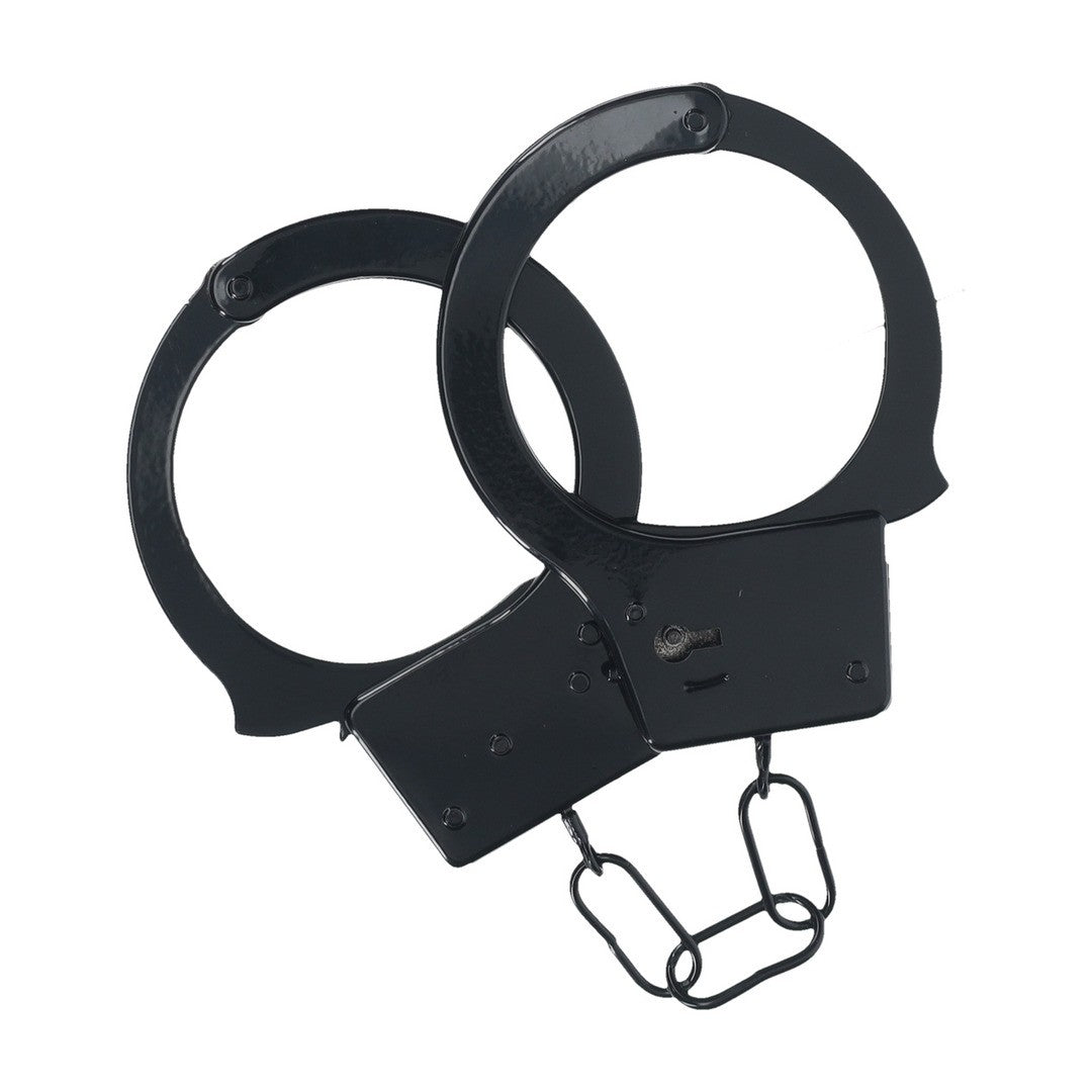 Metall-Handschellen Schwarz Modell 2