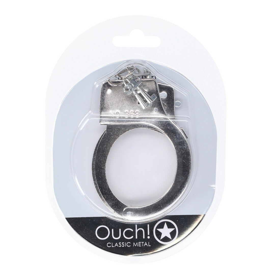 Metall-Handschellen Silber Modell 2