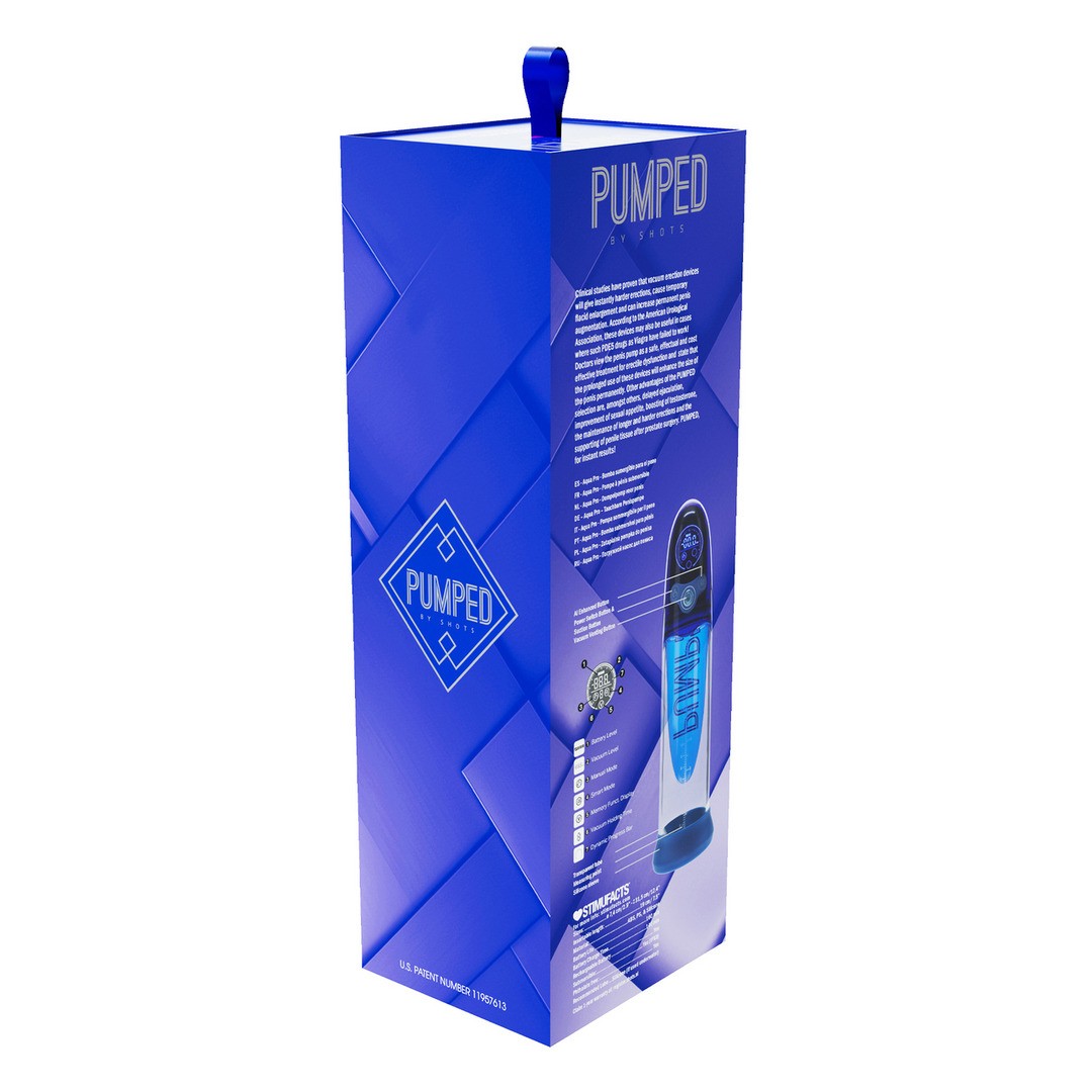 Penispumpe Aqua-Pro automatisch wasserdicht Blau