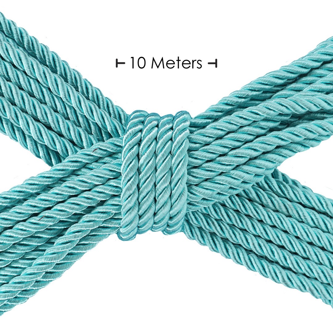 Bondage-Seil aus Polyester Blau 10 m