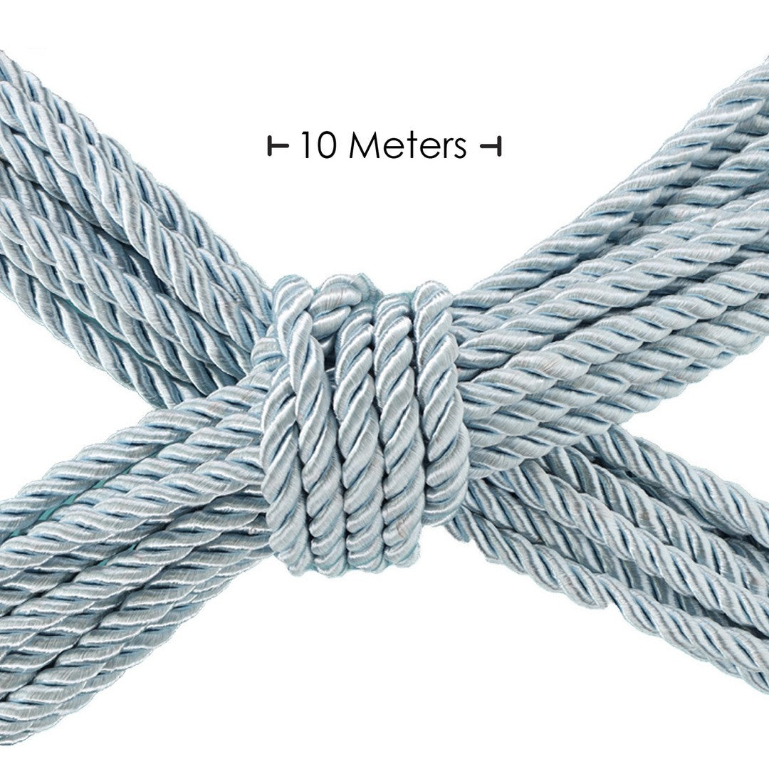 Bondage-Seil aus Polyester Pastellblau 10 m
