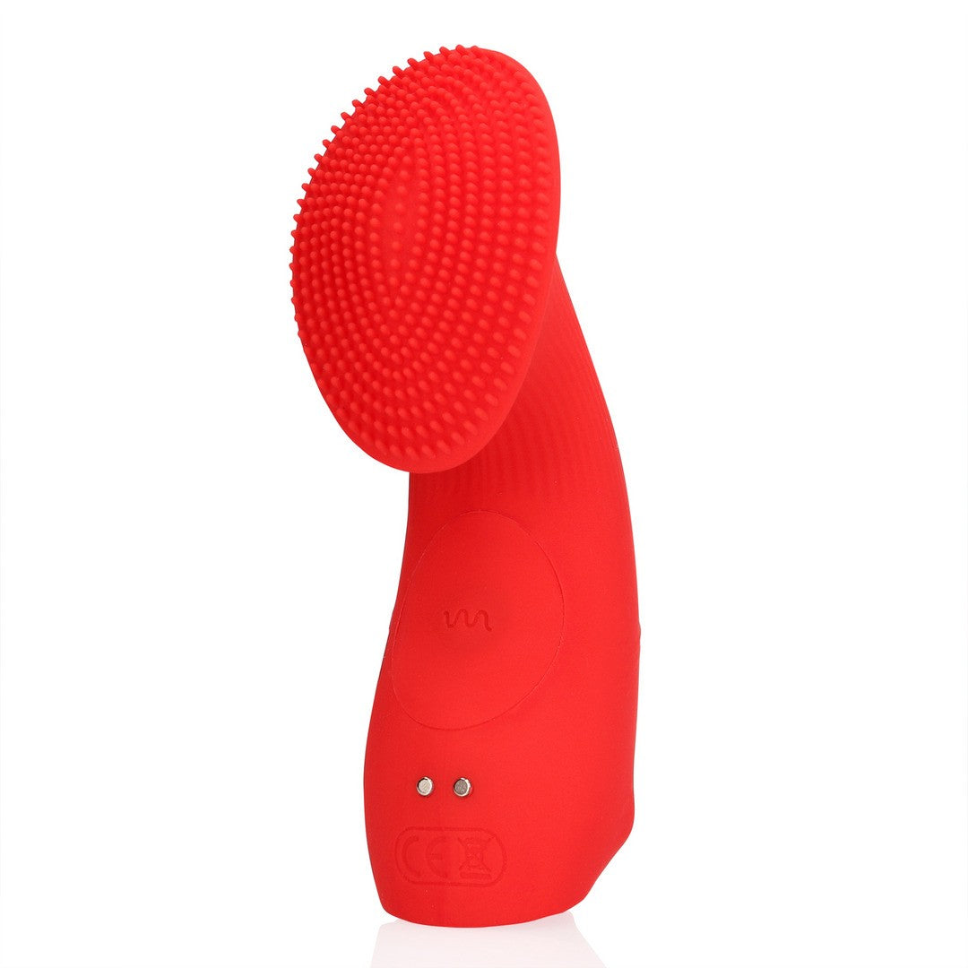 Fingervibrator mit Struktur Rot