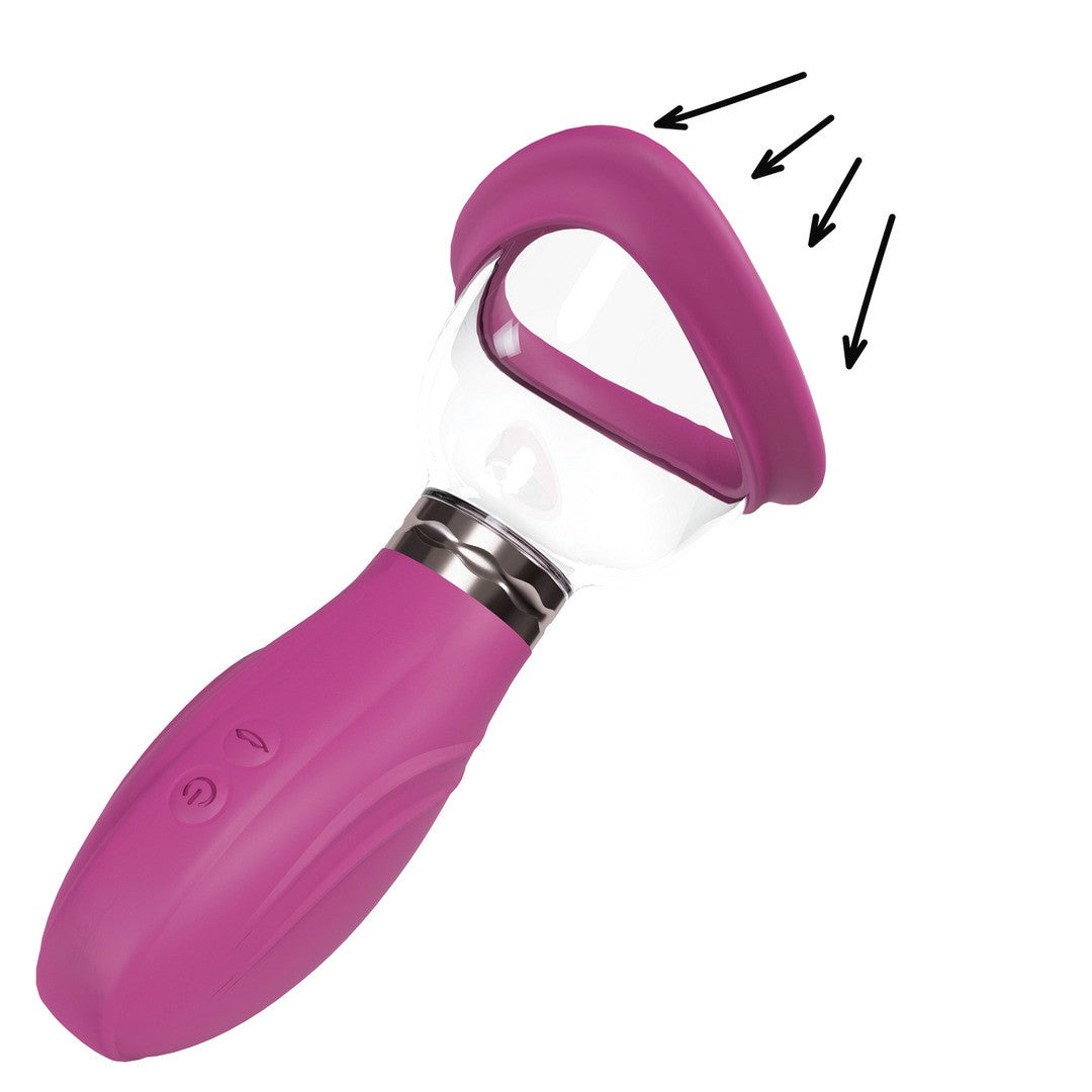 Vulva- und Brustpumpe Delightful mit Akku Rosa