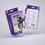 Doppel-Penisring Thumper mit Vibration und Fernbedienung Schwarz