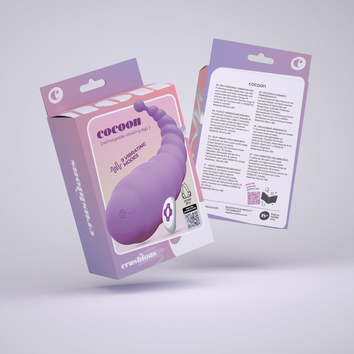 Vibro-Ei Cocoon mit Akku und Fernbedienung Lila