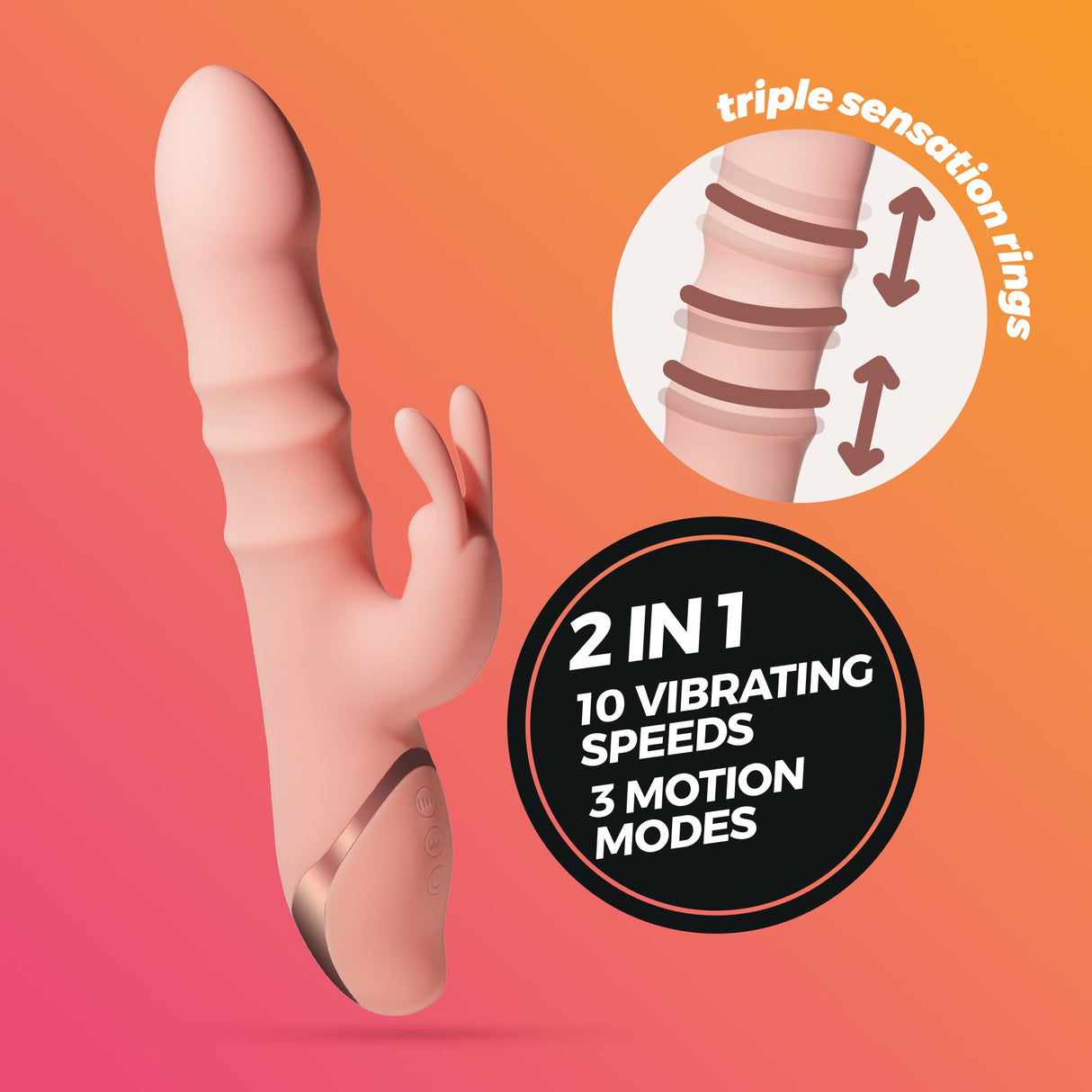 Rabbit-Vibrator Ringlord Rosa